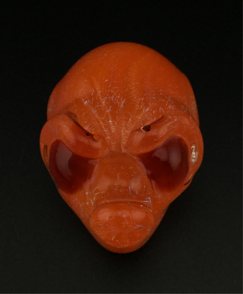 Lucy over orange dichro alien pendant
