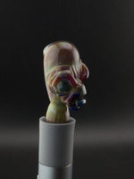 Amber purple over mint and green stardust eyes alien pivot top